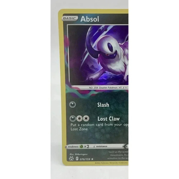 Absol 076/159 Crown Zenith Rare Pokemon TCG Holo Mint Unplayed - Picture 3 of 7